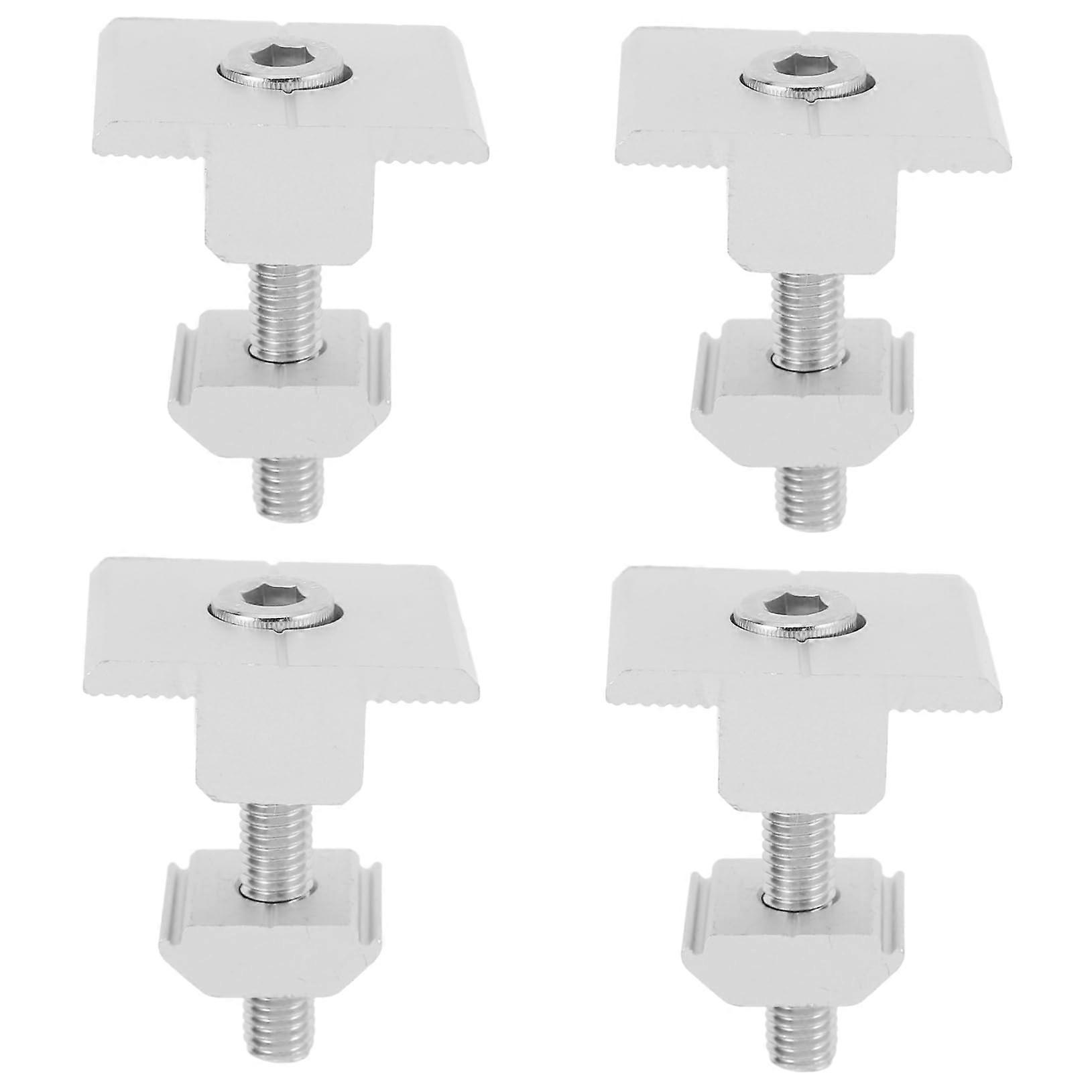 Solar Panel Mounting Kit with Adjustable Brackets Mid Clips Weatherproof Hardware for RV Roof Boat