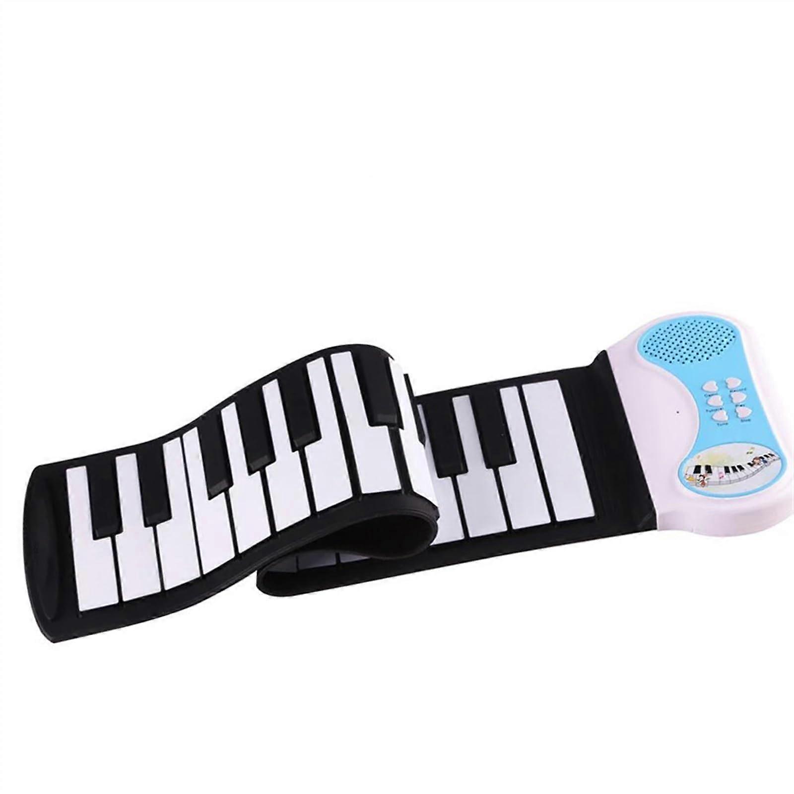 37 Keys Roll Up Piano Keyboard with Teaching Mode, Flexible Silicone Design for Beginners