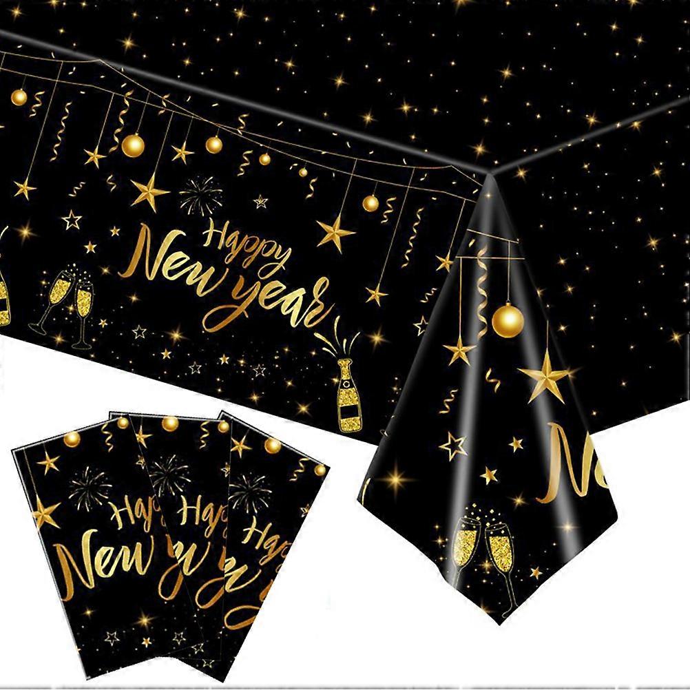 Happy New Year Table Covers Disposable Table Protector for 3Pcs