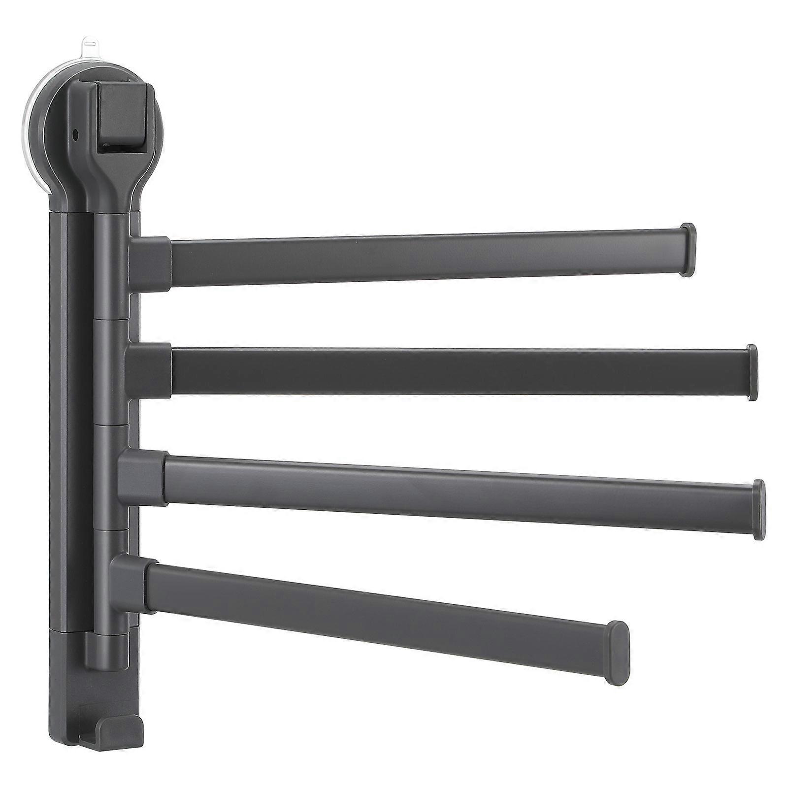 Swivel Towel Rack No Drill Function with 4Pcs Adjustable Bars for Bathroom