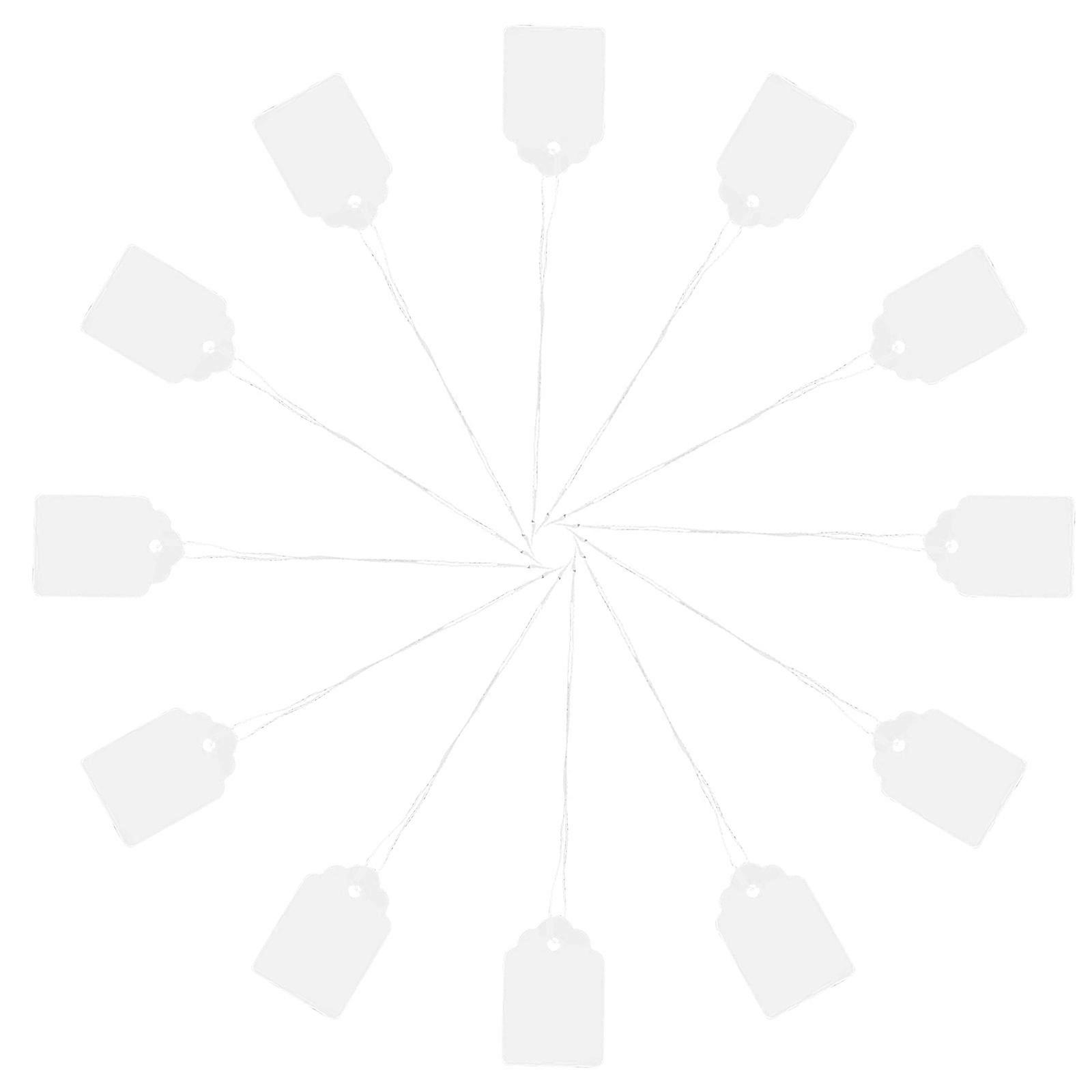 White Marking Tags Display Tags with Hanging String for Clothing 2000Pcs