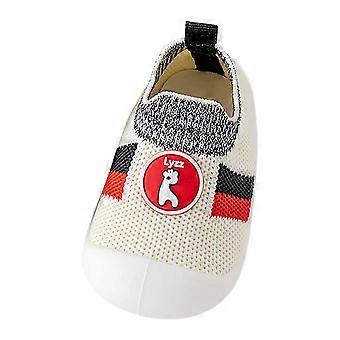 Baby-Laufschuhe für drinnen mit weichen Sohlen für Kleinkinder, atmungsaktives Mesh-Gewebe, bequeme und niedliche Ballerinas ohne Socken.