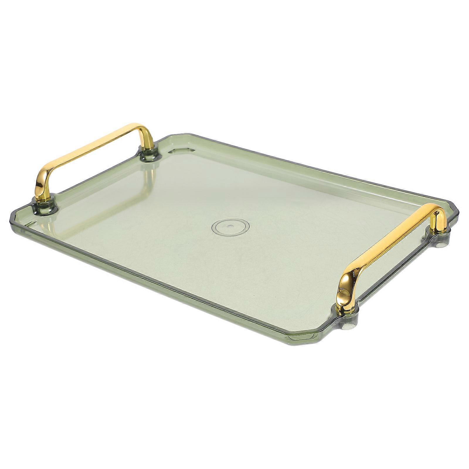 Snack Serving Tray Rectangular Tray for Storing Use with Dual Handle