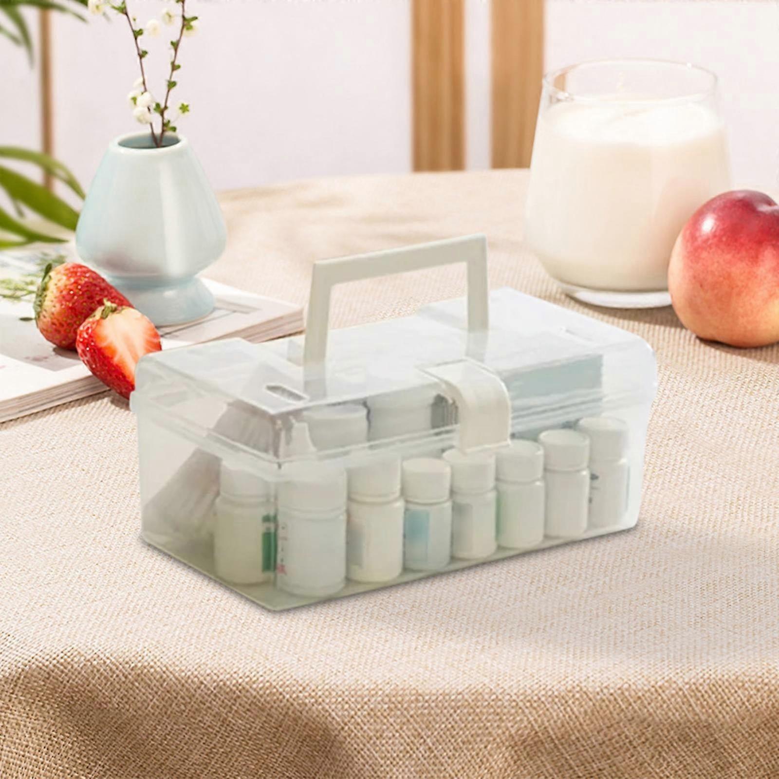 Portable Clear Plastic Storage Box, Durable Stackable Organizer for Home, Kitchen, or Office Storage Solutions