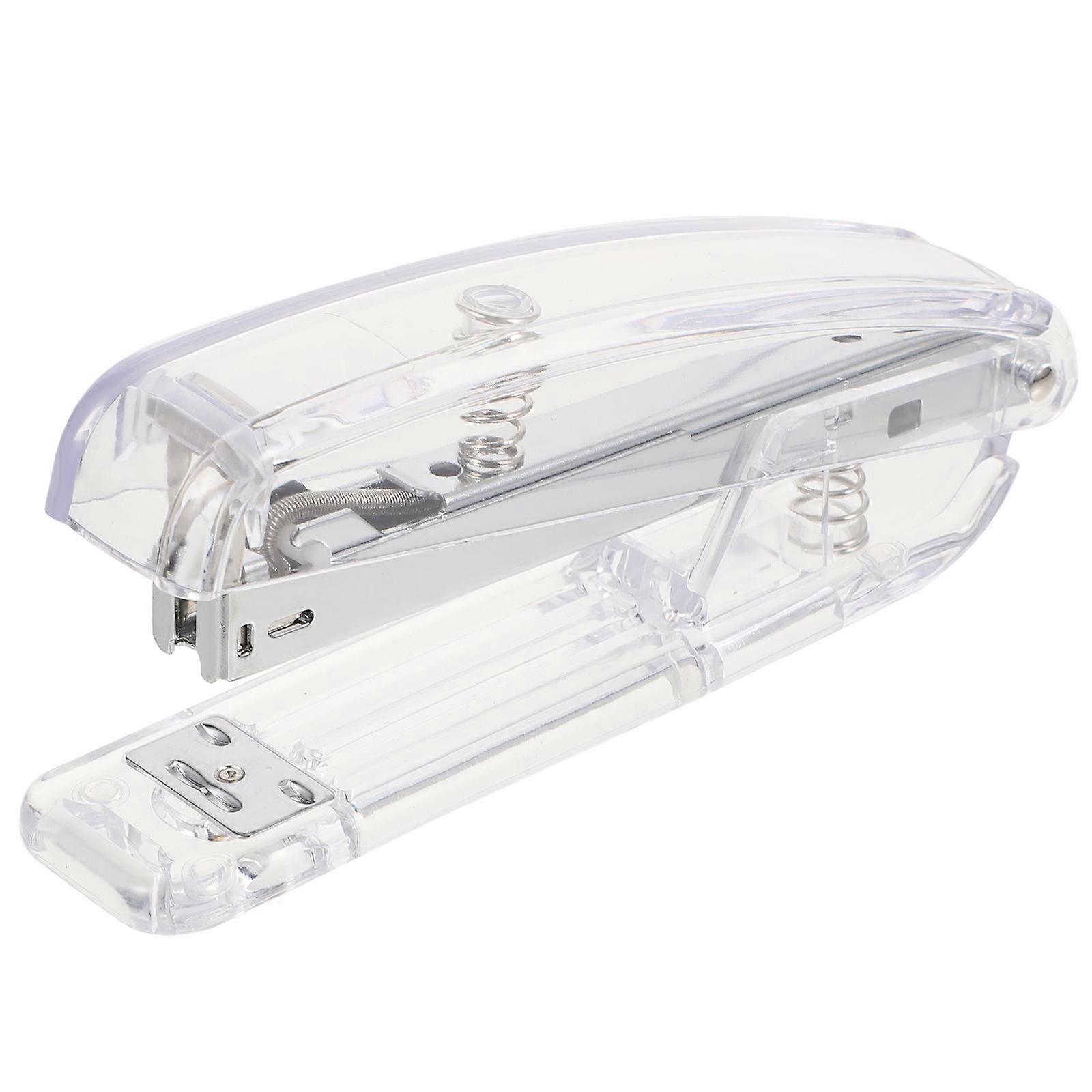 Transparent Stapler Plastic Binding Machine for Stapling Use 1Pcs Book Binding Tool