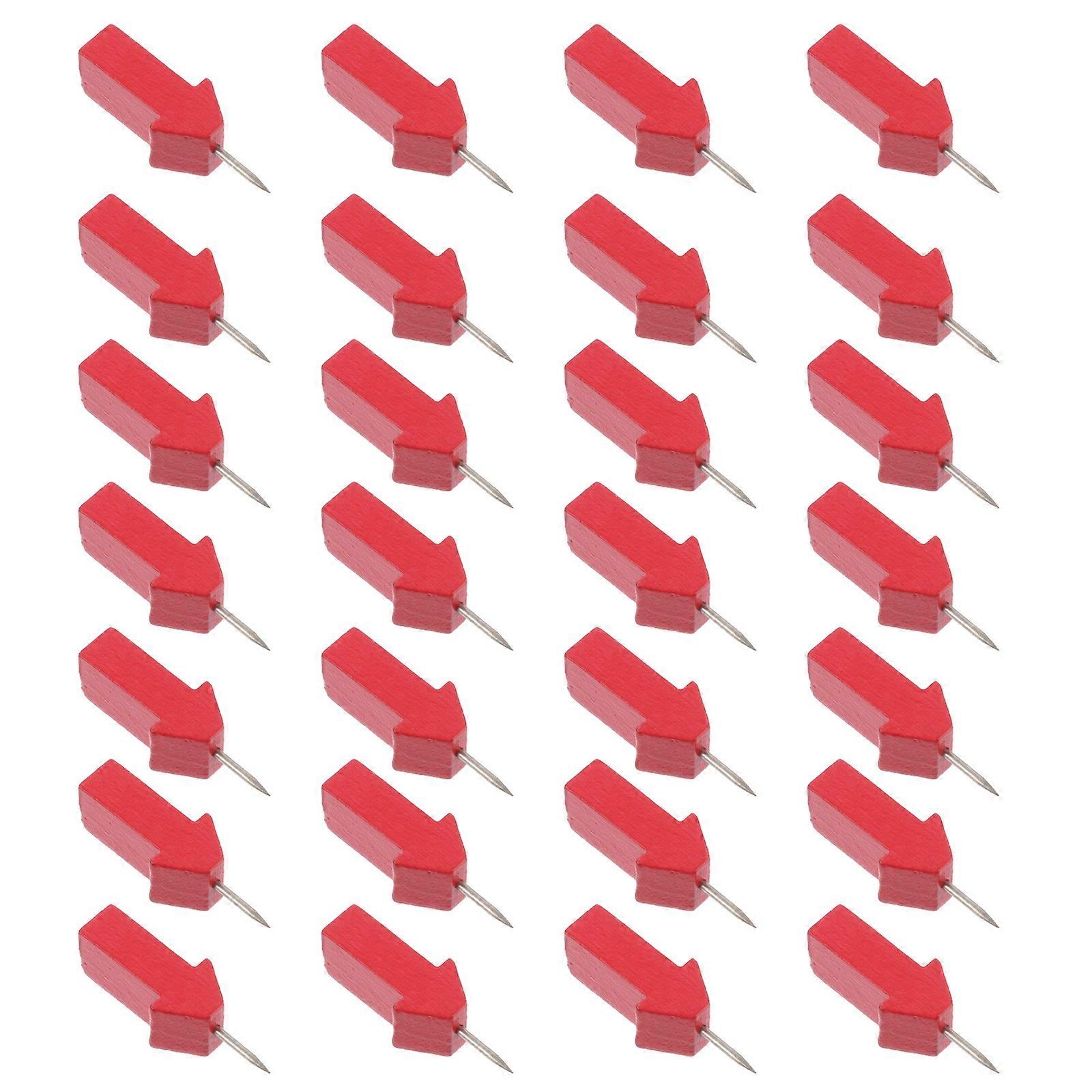 Wooden Pushpins for Map Marking Nails with 50Pcs Wall Decor
