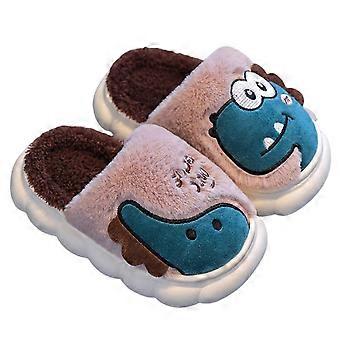 Toddler Slippers Dinosaur Slippers for Girls Boys Memory Foam Comfy Slippers Kids Winter Warm Indoor Shoes Toddler Slippers Size 4/5 7-8 Years