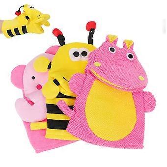 3Pcs Kids Bath Sponge Glove Shower Bathing Mitt Loofah Scrubber for Baby Toddler