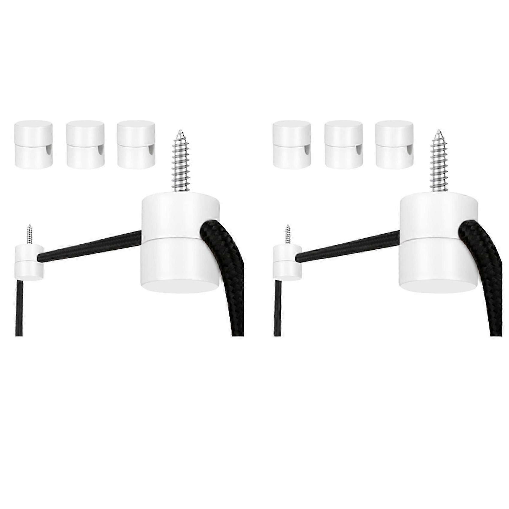 6 Pack Ceiling Hooks compatible with Ceiling Hanging Lights, Pendant Light Hook compatible with Ceiling Lamp, Ceiling Hooks, DIY Lamp White