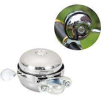 Anello in acciaio per campanello da bicicletta, resistente, in lega d'argento, per manubrio.