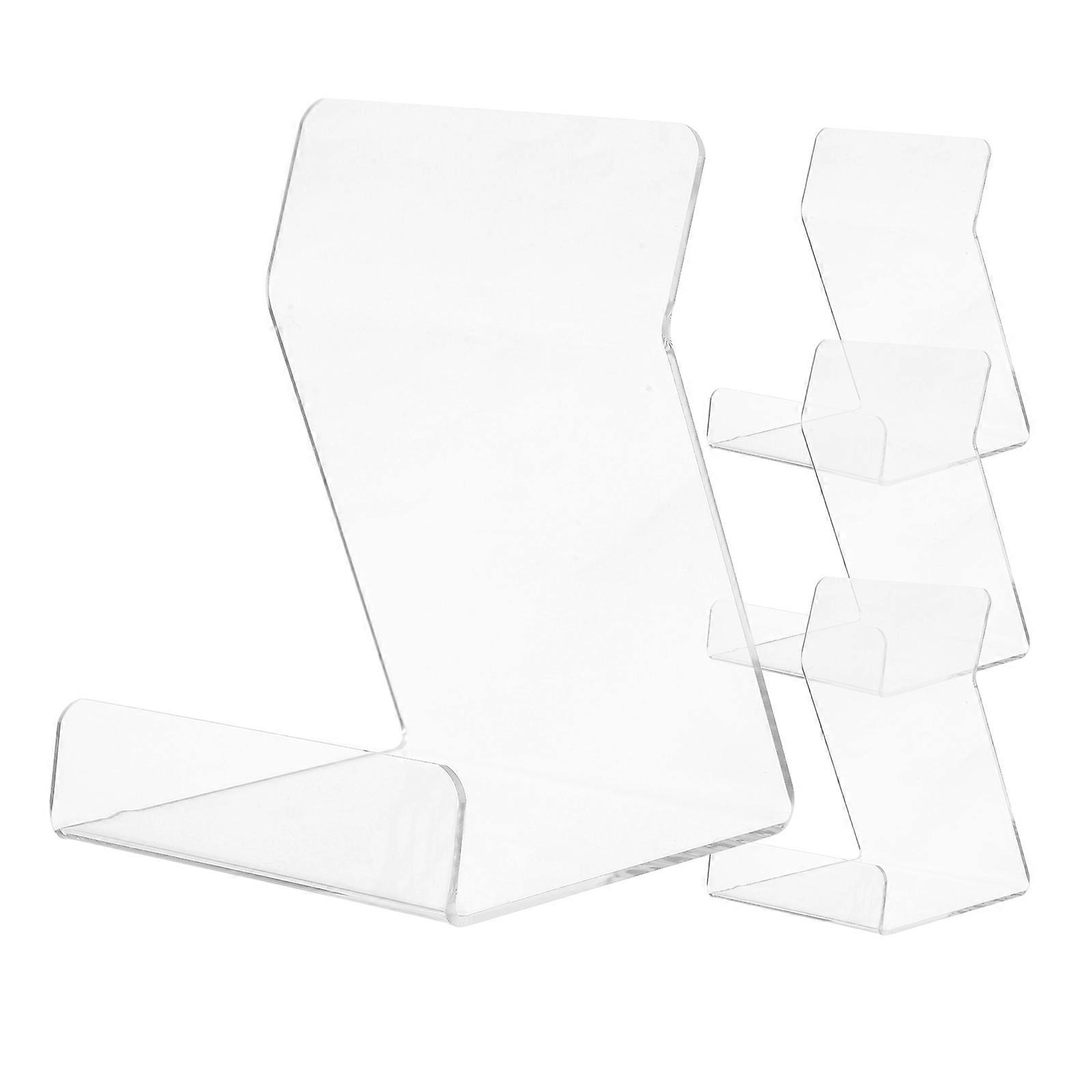 Transparent Acrylic Book Holder for Cd Display 4Pcs Set