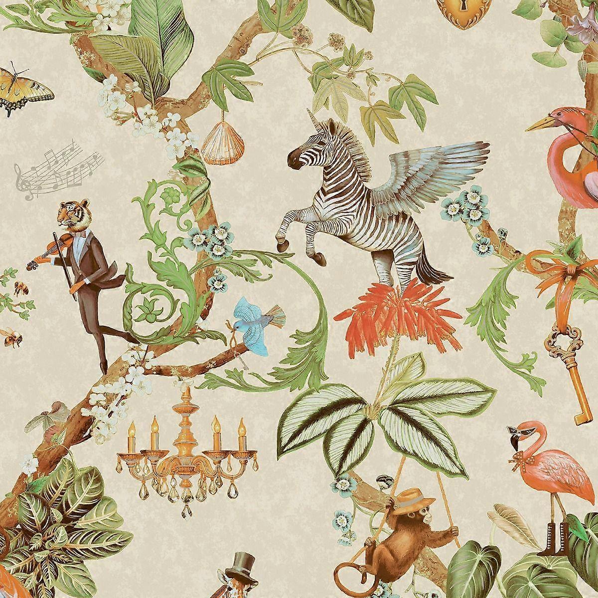 Holden Decor Safari Symphony Beige Wallpaper