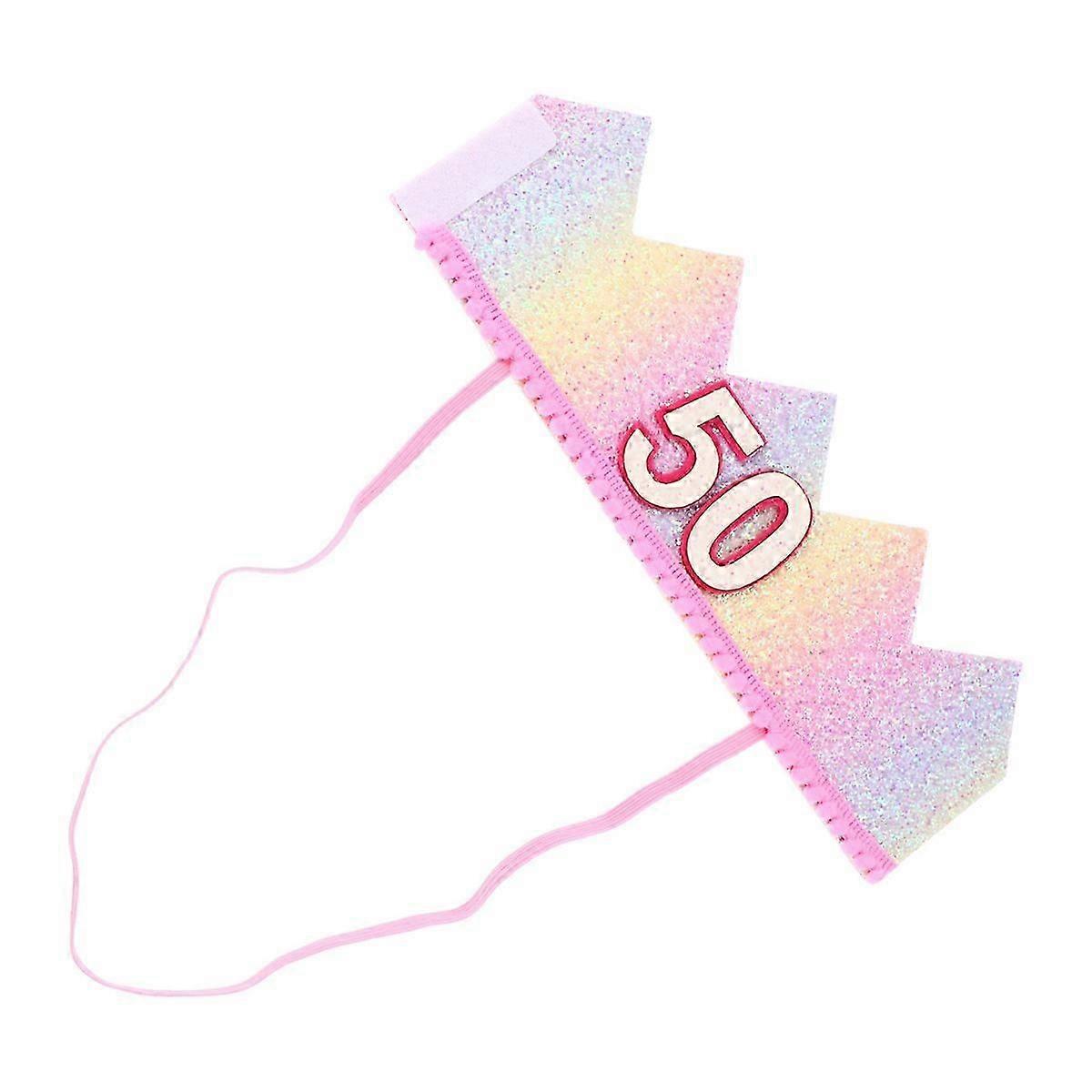 Gradient Rainbow Birthday Crown Hat, 1 Pack