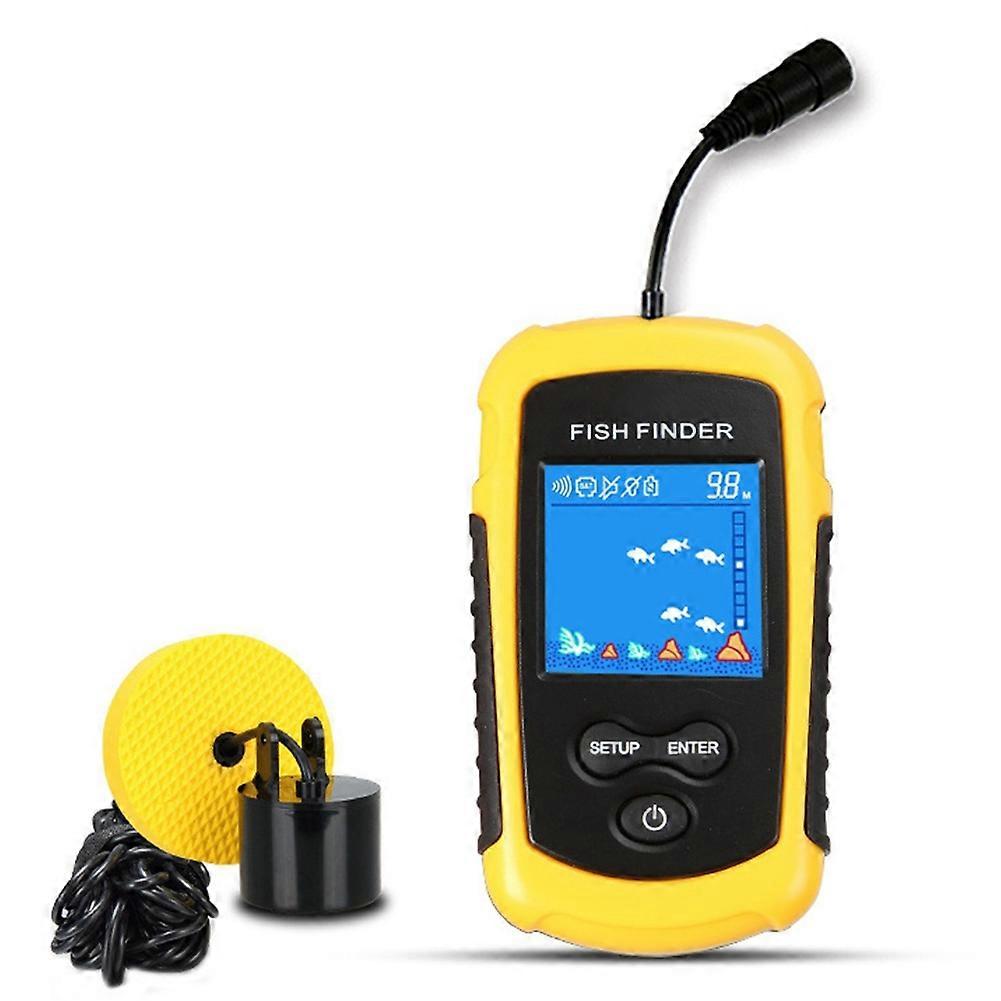 Kayak Portable Fish Depth Finder Water Handheld Fish Finder Sonar Castable Kayak Boat Fishfinder Transducer Fishing LCD
