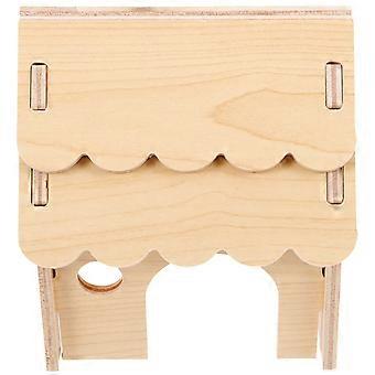 Braunes Hamsterhaus aus Holz für Haustiere, Kleintierunterkunft