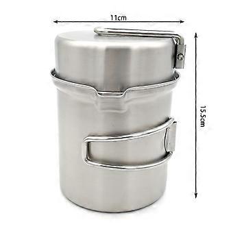 Camping Cookware Pot And Stove Set Stainless Steel Portable Campfire Backpacking Accessories For Outdoor Cooking