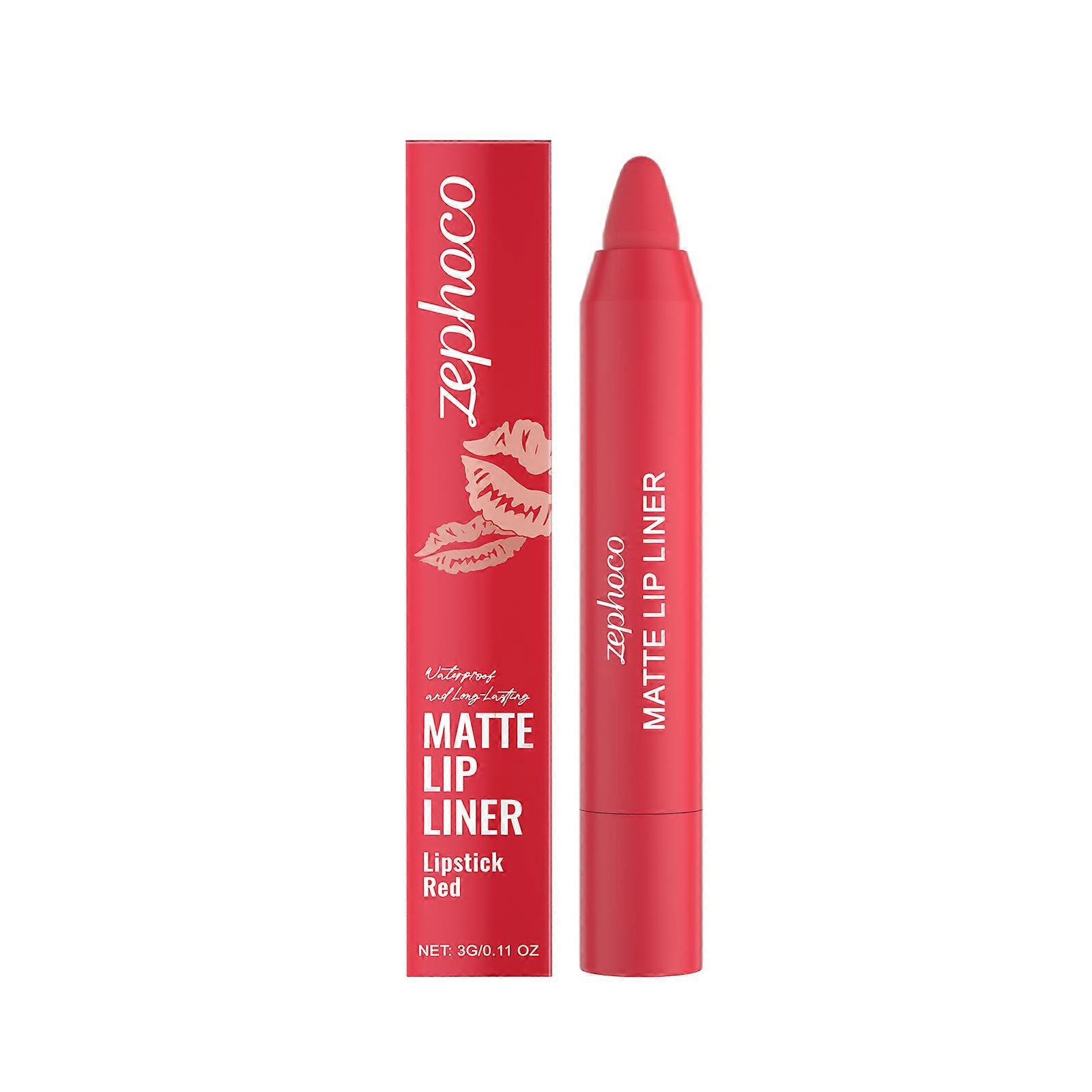 2pcsRed Matte Lip Liner, define lip shape for daily application