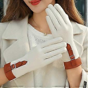 Women's Winter Windproof Warm Gloves - Touchscreen, Elastic Fit, Black, Washable
