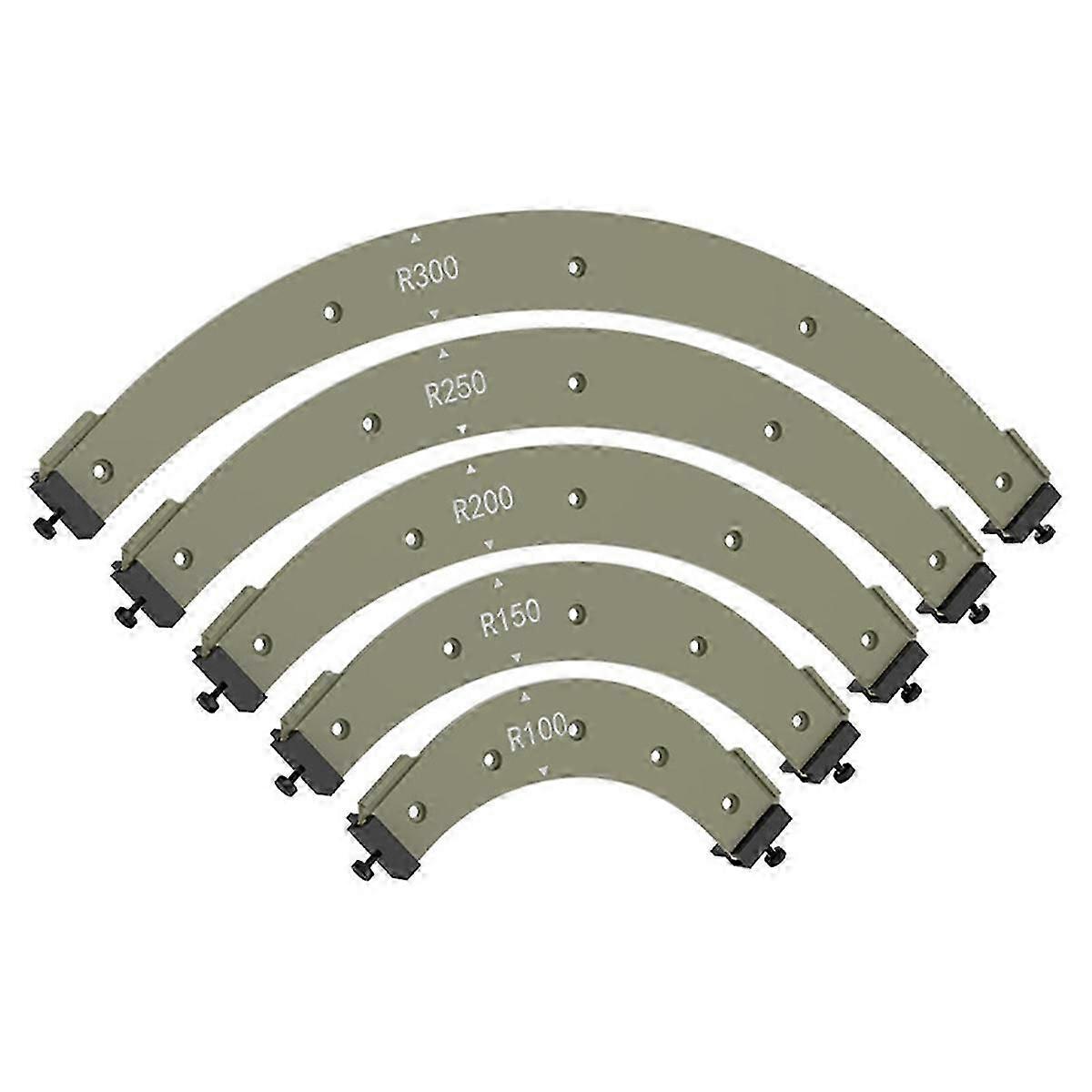 5Pcs Woodworking Radius Corner Jigs with Round Template Guides