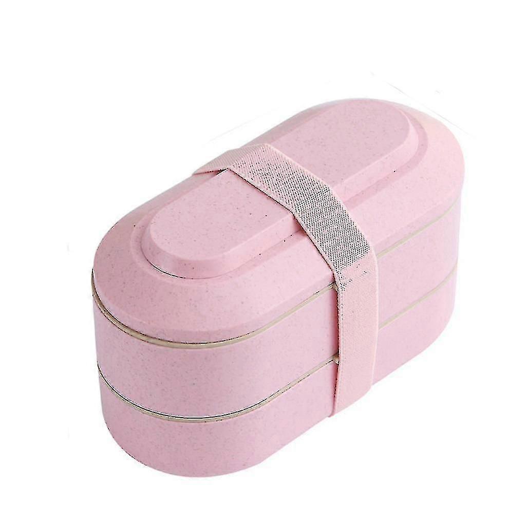 Three Layer Lunch Box Microwave Food Container Set With Reusable Fork Spoon