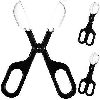 3Pcs Hamster Poop Scoops Small Plastic Poop Picker Rodent Litter Scoop for Guinea Pig Cage Cleaning Black Pet Waste Scooper