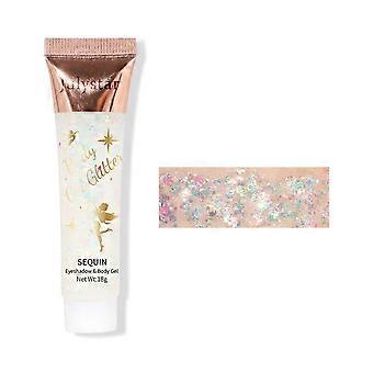 Festival Ready Glitter Gel with Chunky Hexagon and Star Sequins for Long Wear Body Art and Stage Makeup