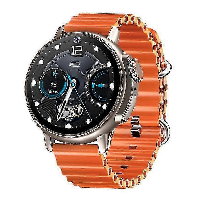 1.6-inch AMOLED Smart Watch with Bluetooth Calling, IP67 Tracker, iPhone & Android - Silver