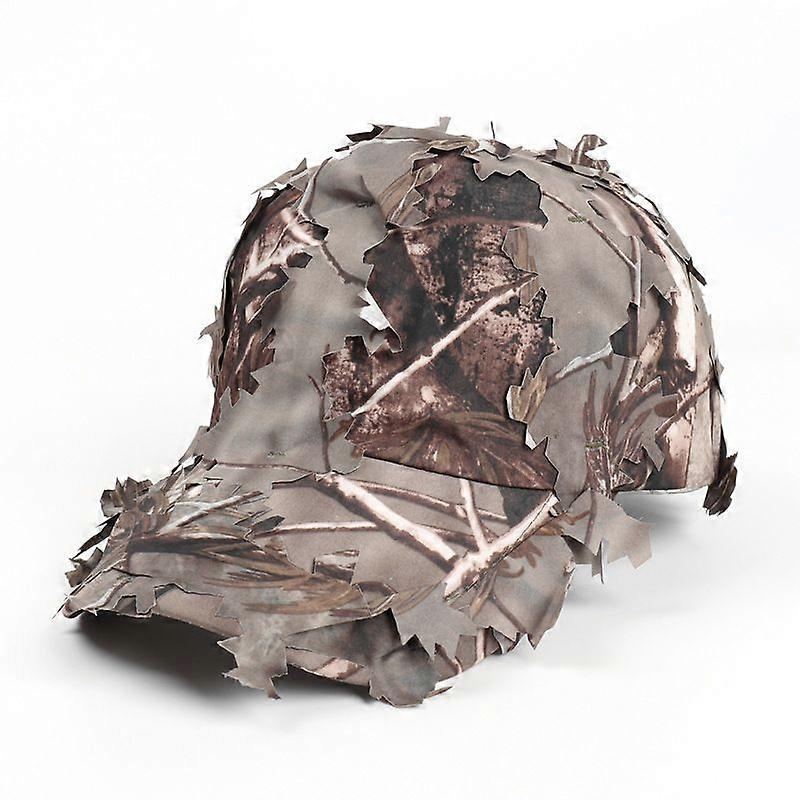 Adjustable Camouflage Baseball Cap with Leaf-Style Pattern and Curved Brim