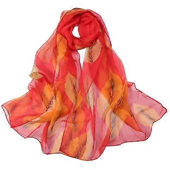 Red Chiffon Evening Shawl for Women Elegant Wedding Wrap Scarf Universal Fit Design One Size