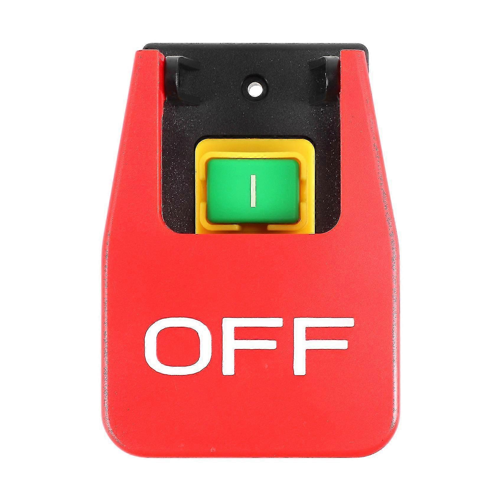 Off-On Red Cover Emergency Stop Push Button Switch 16A, Off/Undervoltage Protection Electromagnetic
