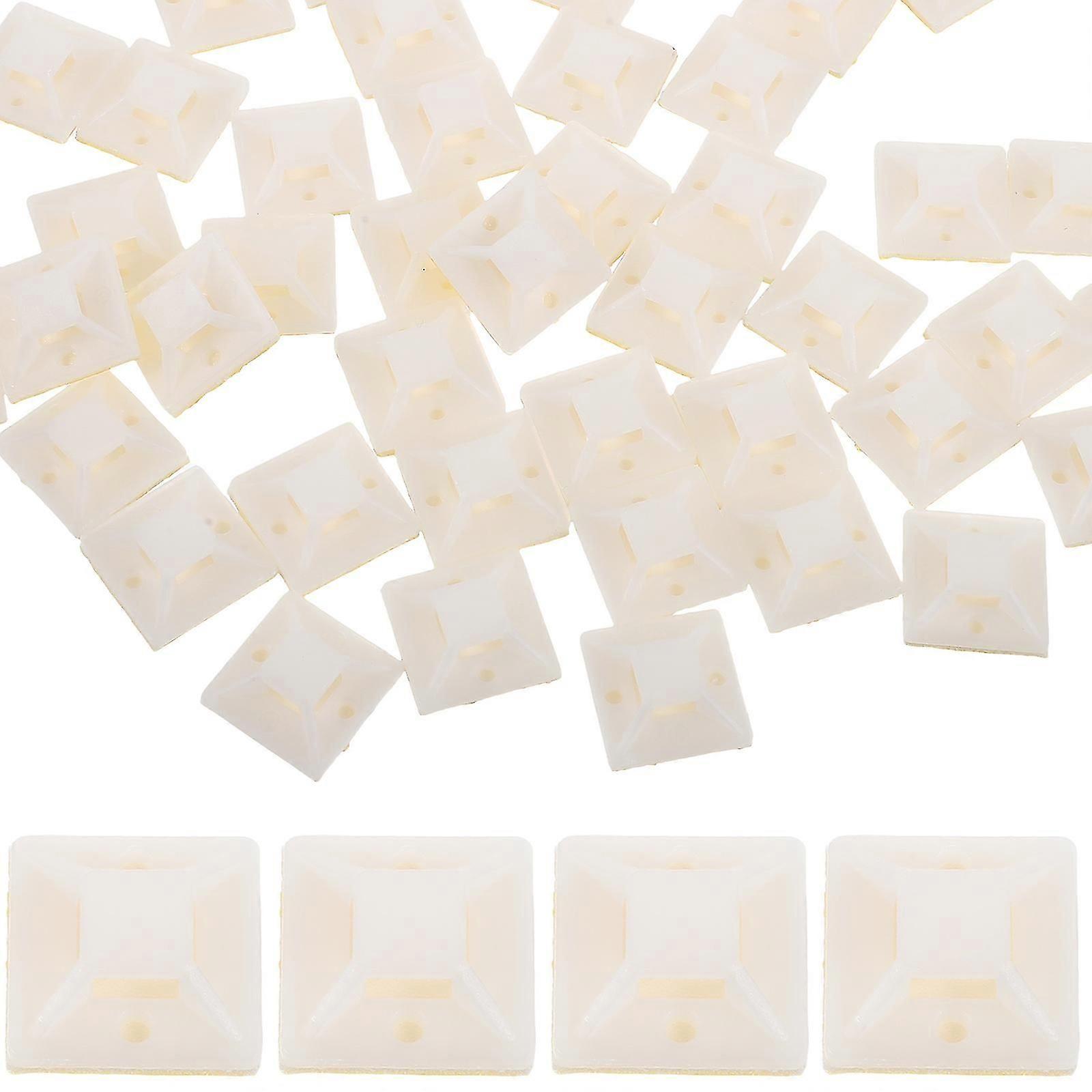 500Set ABS Square Cable Tie Holders Wire Tie Mounting Bases Easy Installation