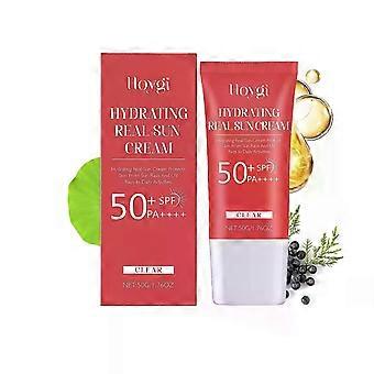 LSF 50+ PA++++ Feuchtigkeitsspendende klare Sonnencreme, 1,76 oz | Breitspektrum-Schutz | Nicht fettende und leichte Formel