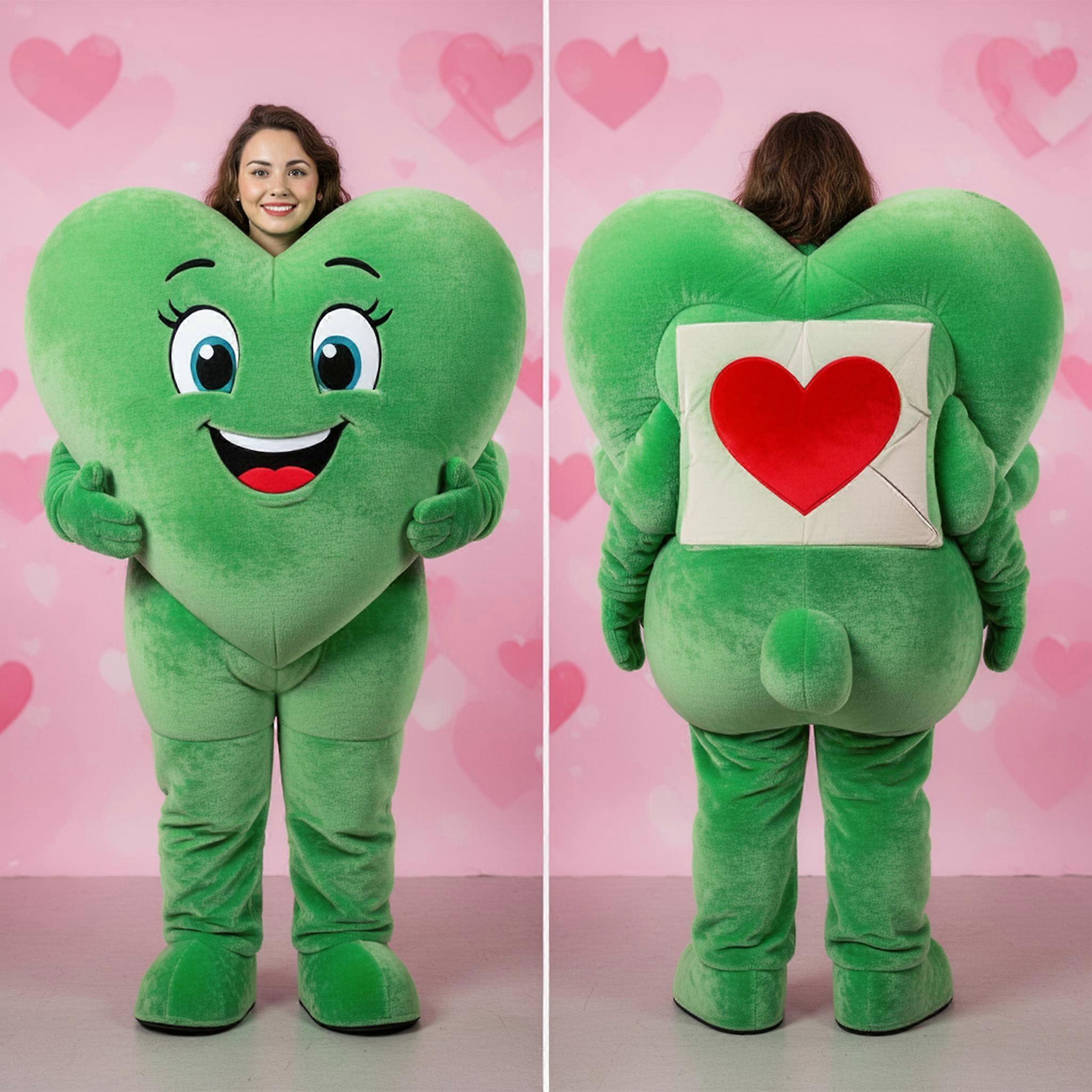 MASTICOT Emerald Green Broad Shouldered Love Letter Mascot