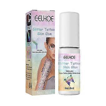 8ml Flash Tattoo Skin Glue Skin Glitter Powder For Facial Body Painting Eye Makeup