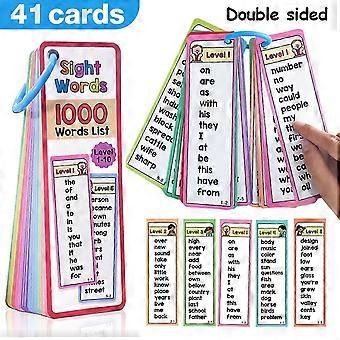 Word Lists Flashcards High Frequency Sight Words Double Sided Vocabulary Flashcards compatible with Students Teachers Multicolor