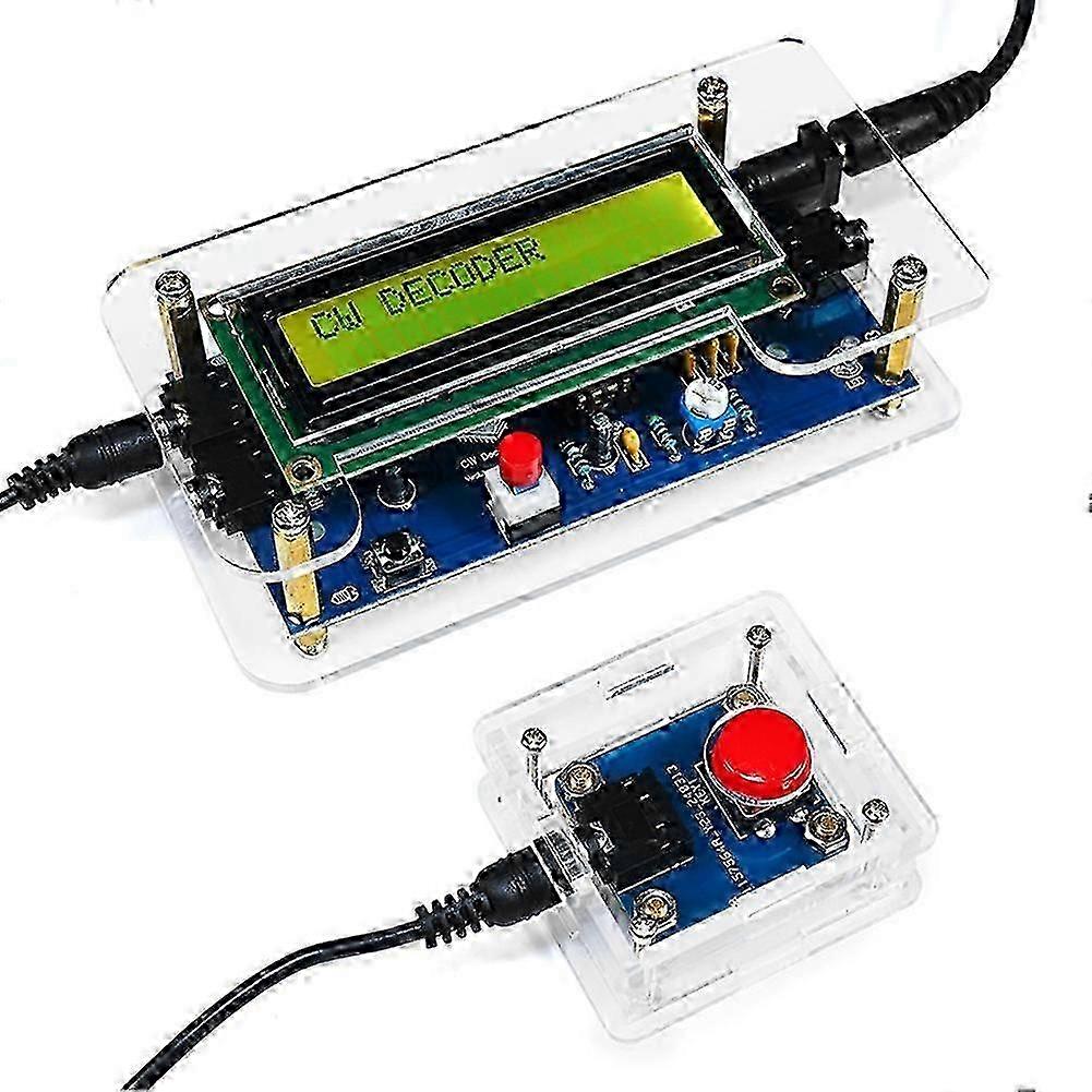 CW Morse Code Decoder DIY Kit LCD Display Audio Signal Input for Electronics Enthusiasts Learning