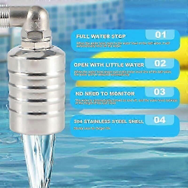 Stainless Steel Float Valve, Automatic Water Level Controller for Water Tanks
