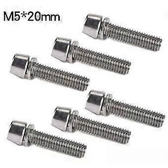 6 sztuk trzpienia roweru górskiego M5 / M6 * 20mm MTB Ster rower szosowy Stery trzpienia Precyzyjne stalowe części przerzutki rowerowej