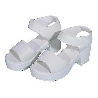 Chunky-Heel Waterproof Platform Sandals for Beach Trips