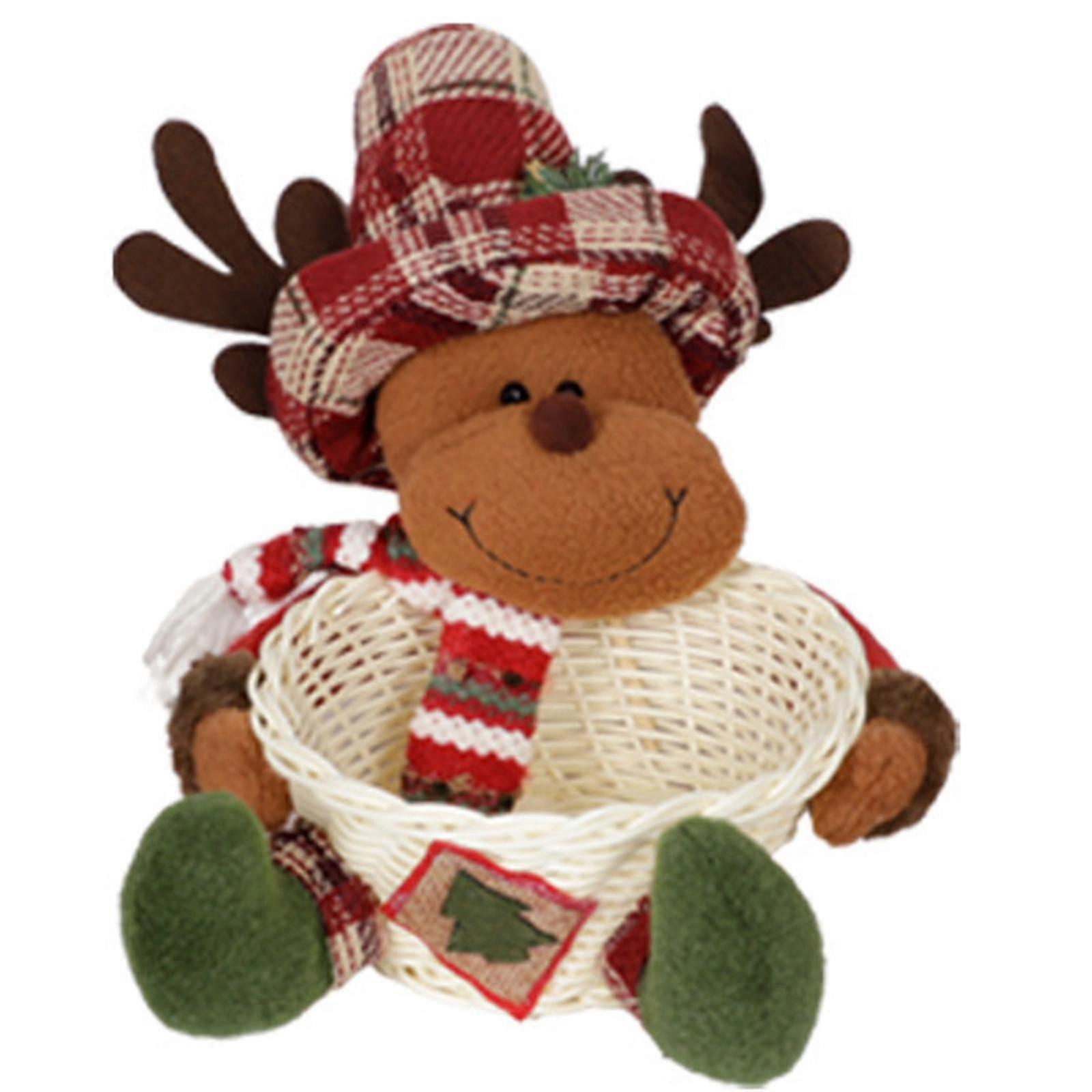 Santa Shaped Fabric Candy Basket