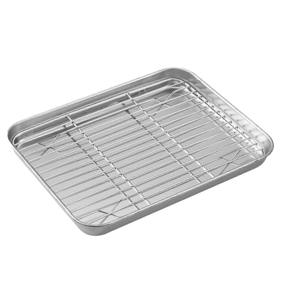 Rustproof Stainless Steel Half Sheet Baking Pan with Wire
