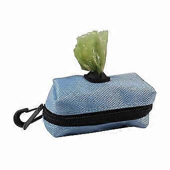 Portable Dog Poop Bag Holder for Leash, Waste Bag Dispenser with Zipper, Soft Fabric Puppy Potty Bag Carrier for Walking & Traveling