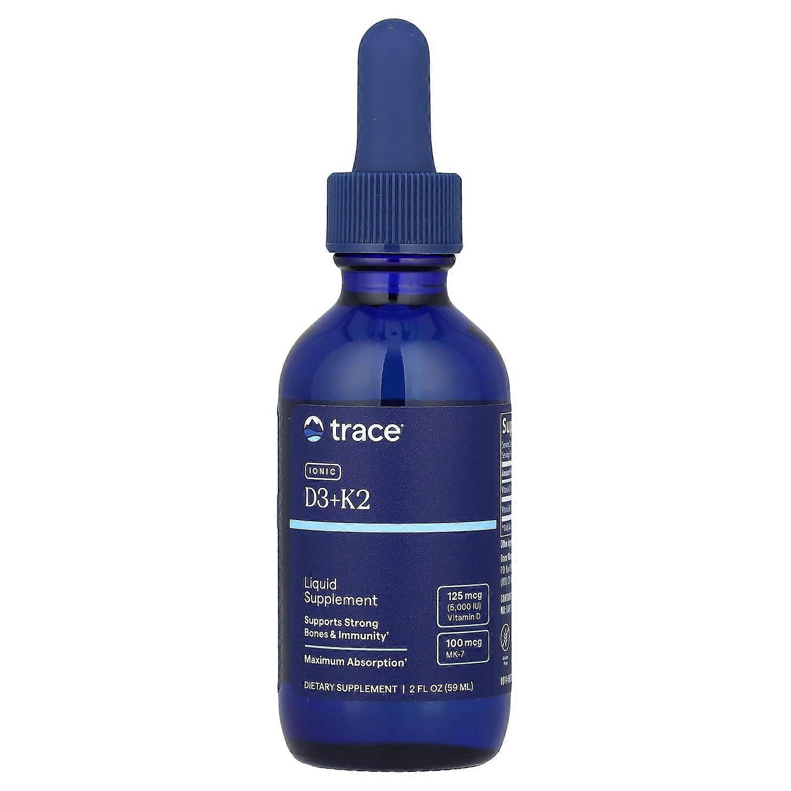 Trace, Ionic D3 + K2, 2 fl oz (59 ml)