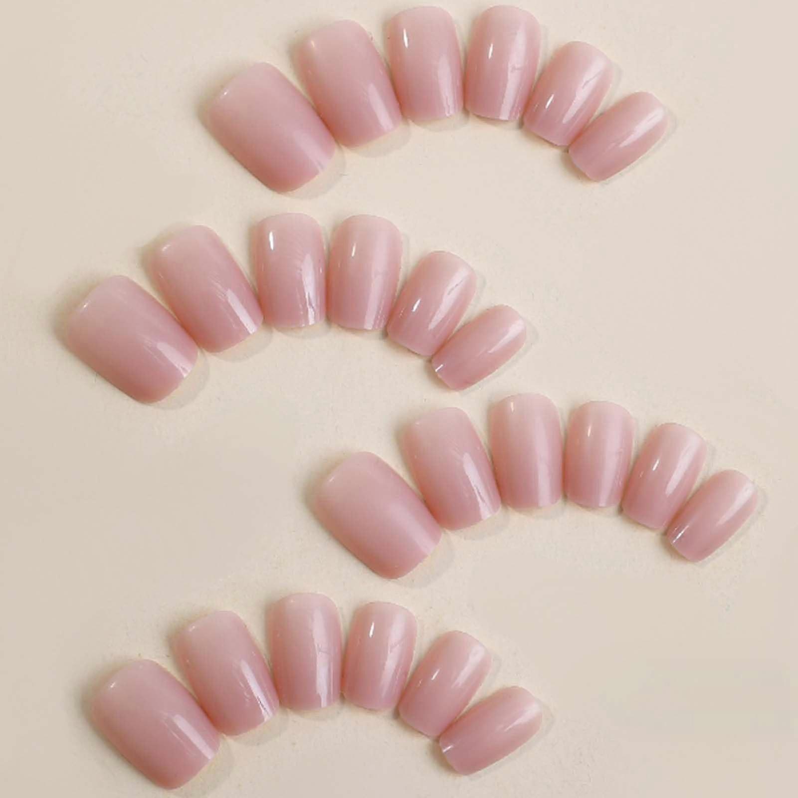 Glitter ABS Short Square Press On Nails