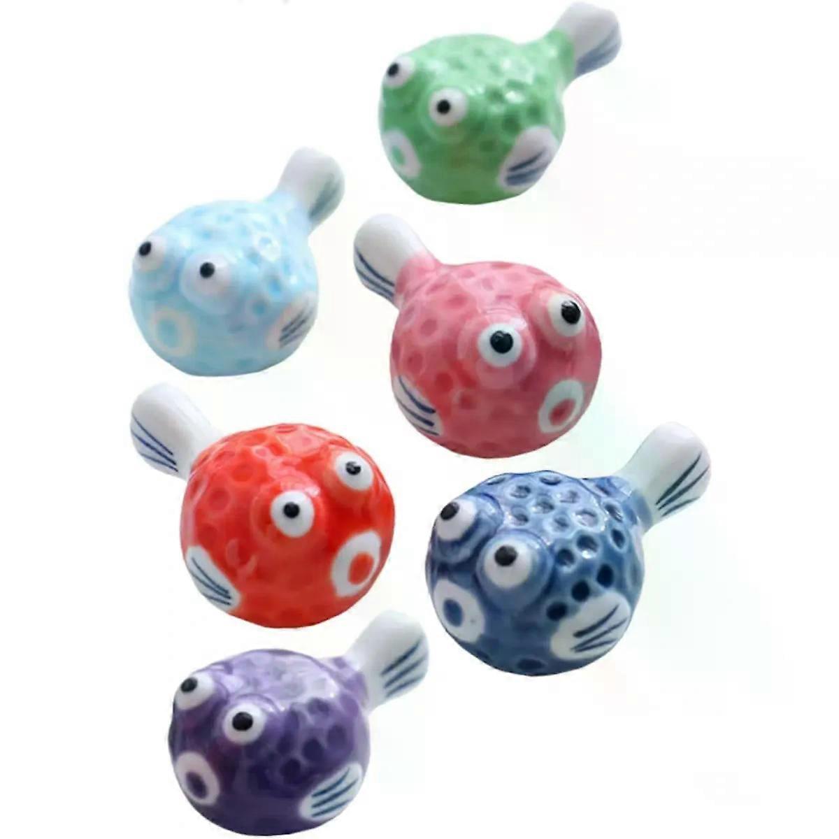 Holder Ceramic Puffer Shape 6pcs for Dining Room
