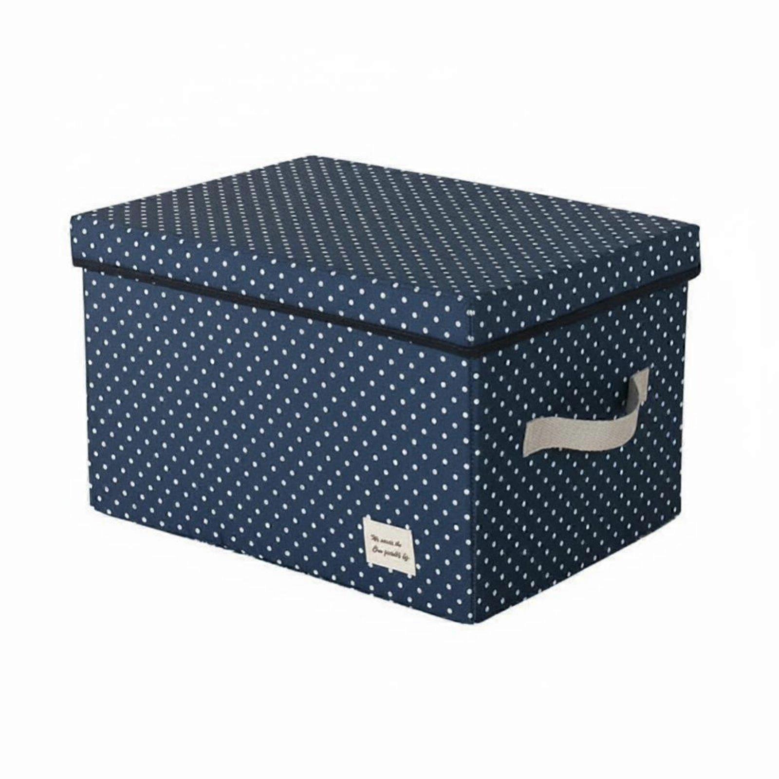Foldable Fabric Bin Foldable Design Lidded Bin with transparent panel Large