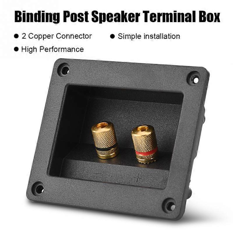 Acoustic Components for HiFi Speaker 2 Copper Binding Post Terminal Cable Connector Box Shell