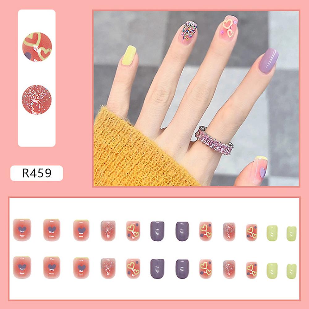 Glossy Colorful False Nail Long Lasting Safe Material Waterproof False Nails