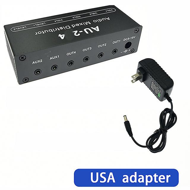 Aaux Two-in Four-out Crossover Amplifier Mixed Sound Card Dual Stereo 3.5 Headphone Splitter