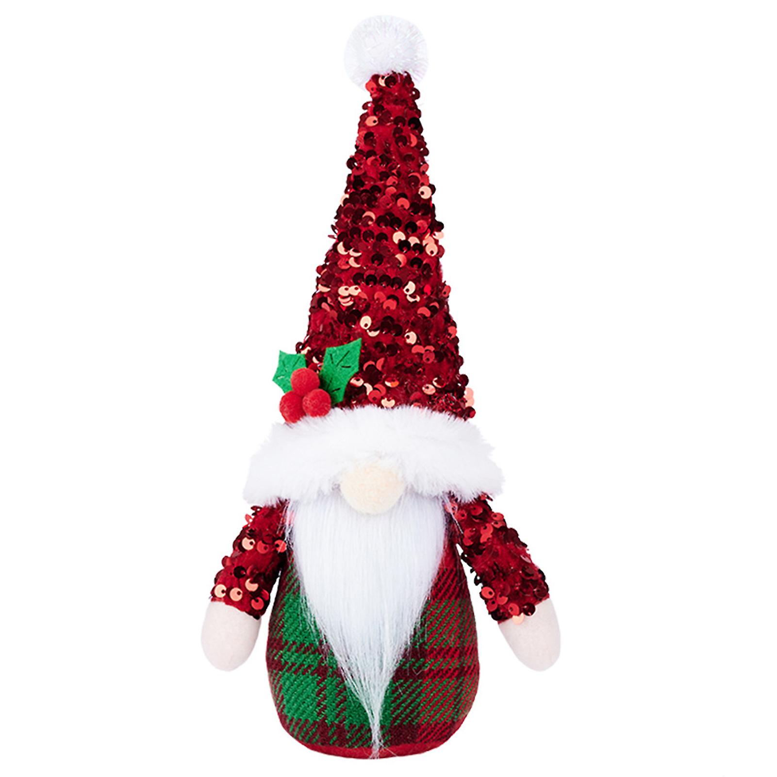 Christmas Gnomes Decorations Sequins Hat Fluffy Gnomes